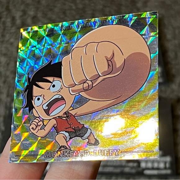 One Piece Monkey D. Luffy Holographic Wafer Sticker Seal Lot of 4 Official Anime - Picture 4 of 10